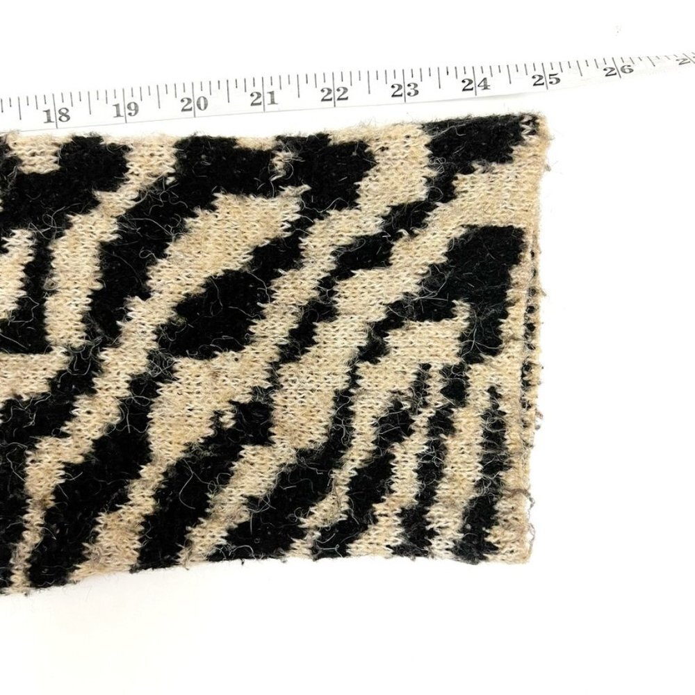Anthropologie Sweater Women's 1X Paloma Fringed Animal Print Belted Cardigan - Picture 12 of 15